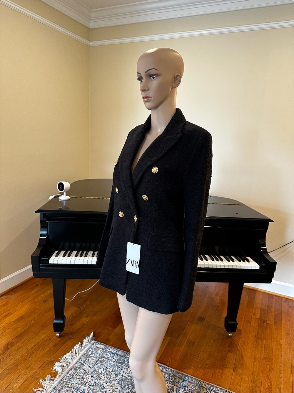 Zara NWT RARE Timeless Classic Minimalist Tailored Tweed Textured Runway Jacket - Picture 12 of 14